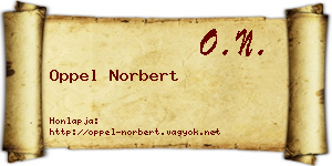 Oppel Norbert névjegykártya